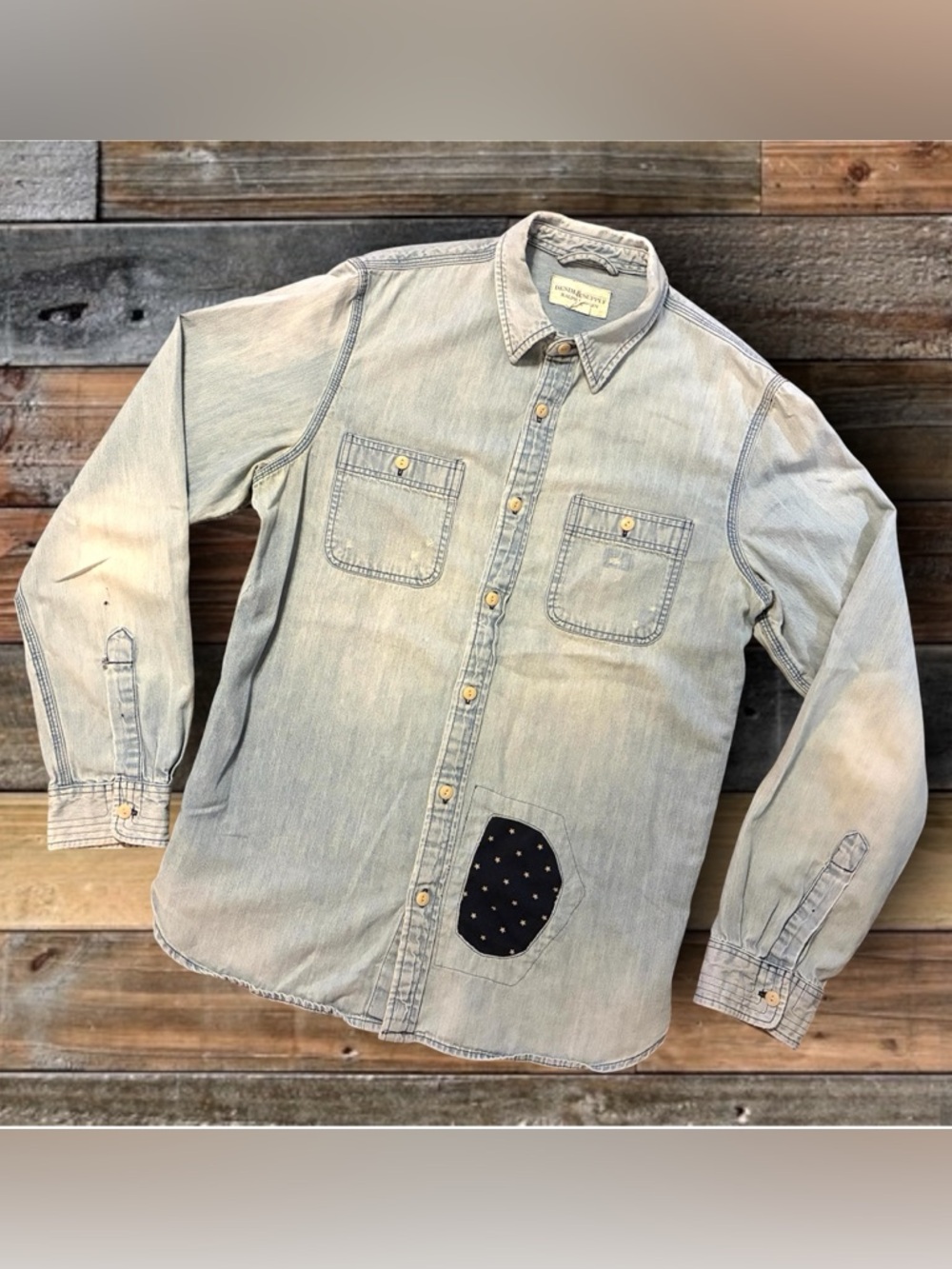 RALPH LAUREN D&S DENIM L/S BUTTON UP SHIRT- SIZE LARGE